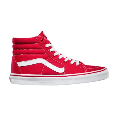 Pre-owned Vans Sk8-hi Canvas 'formula One Red'