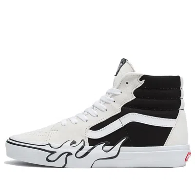Vans Sk8 Hi Flame 'white Black'