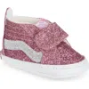 Vans Sk8-hi Glitter Crib Shoe In Pink