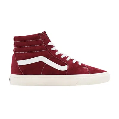 Pre-owned Vans Sk8-hi 'pig Suede - Pomegranate' In Red