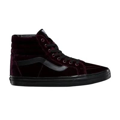 Pre-owned Vans Sk8 Hi Re-issue 'velvet' In Black