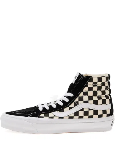Vans Sk8-hi Reissue 38 Lx Checkerboard Sneakers In Black