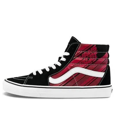 Vans Sk8-hi Retro Casual Skate Shoes Unisex Black Red In Multi