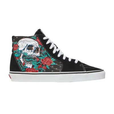 Pre-owned Vans Sk8-hi 'rose Skulls' In Black