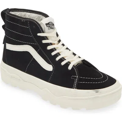 Vans Sk8-hi Sentry Wc Faux Fur Lined Sneaker In Black