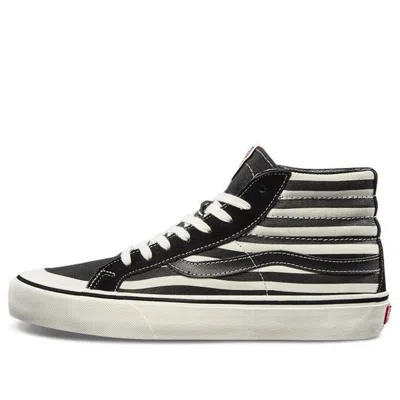 Vans Sk8-hi Stripe High Top Shoes/sneakers Unisex Black White In Multi