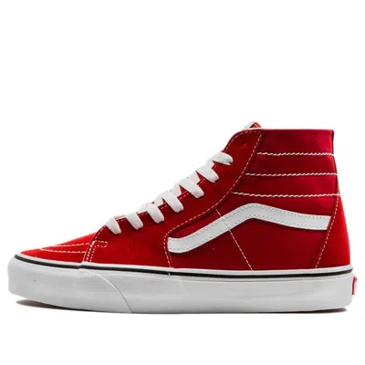Vans Sk8-hi Tapered Non-slip Wear-resistant High Top Casual Skate Shoes Unisex Red White