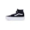 Vans Sk8-hi Tapered Stackform Black/true White Women's High Shoe In Black/true White