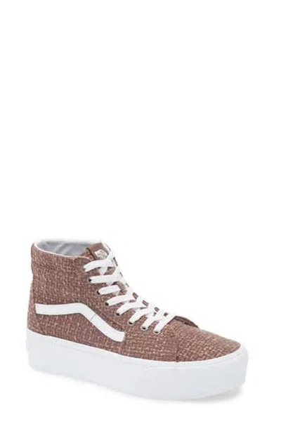 Vans Sk8-hi Tapered Stackform Sneaker In Tweed Taupe