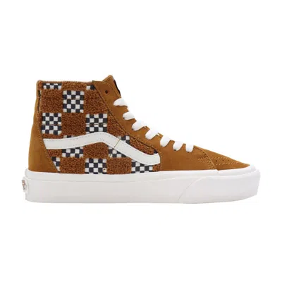 Pre-owned Vans Sk8-hi Tapered 'tufted Check - Golden Brown' | Men's Size 9.5