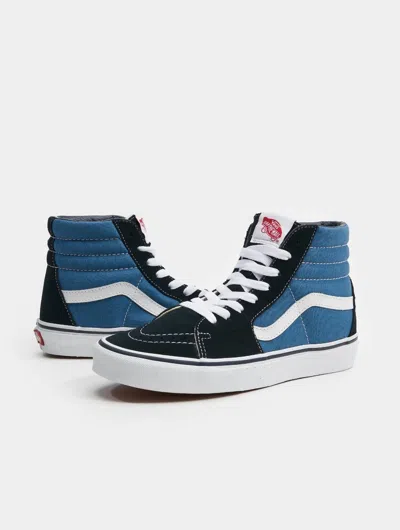 Vans Sk8-hi Vn000d51nvy Sneakers Mens Us 5.5 Navy Leather Skate Shoes Gbnc469 In Multi