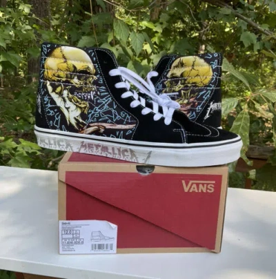 Pre-owned Vans Sk8-hi X Metallica Pushead 2022 Sad But True Mens Size 12 Brand In Black