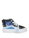 Vans Sk8-hi Zip Rainbow Star Gwgx Blkbu Newborn Sneakers Black Size 2c Leather, Textile Fibers In Black