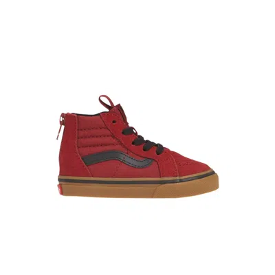 Pre-owned Vans Sk8-hi Zip Toddler 'gumsole - Biking Red' | Infant Size 7