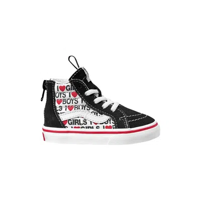 Pre-owned Vans Sk8-hi Zip Toddler 'i Heart Print' | Black | Infant Size 10
