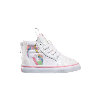 Pre-owned Vans Sk8-hi Zip Toddler 'unicorn - White Glitter' | Infant Size 5.5