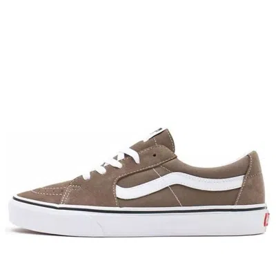 Vans Sk8-low Breathable Wear-resistant Non-slip Low Tops Casual Skateboarding Shoes Unisex Brown