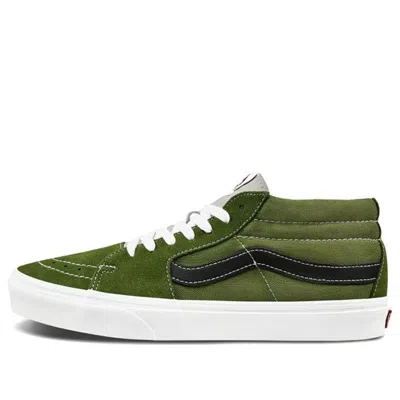 Vans Sk8-mid Low Top Skate Shoes Unisex Dark Green