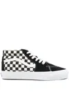 Vans High-top Sneakers Canvas Checkered Pattern In Schwarz