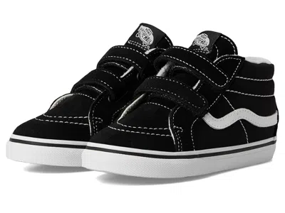 Vans Sk8 Mid Reissue V (toddler) Kids Shoes Black/true White : 4 Toddler M, Canvas/suede In Multi