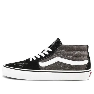 Vans Sk8-mid Splicing Mid Tops Casual Skateboarding Shoes Unisex Black