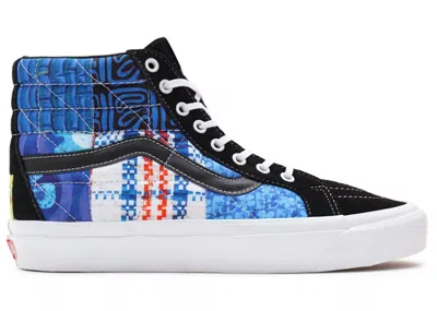 Pre-owned Vans Sk8hi 38 Dx Pw Sandy Liang Spongebob Patchwork Sneakers In Blue/black/white