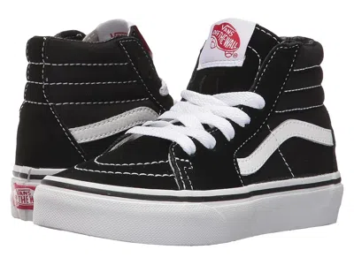 Vans Sk8-hi (little Kid/big Kid) Kids Shoes Black/true White : 11 Little Kid M, Suede/canvas