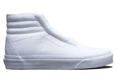 Pre-owned Vans Sk8hi Reissue Laceless Leather (women's) Sneakers In White