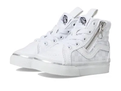 Vans Sk8-hi Reissue Side Zip (infant/toddler) Kids Shoes Metallic Checkerboard Silver/true White : 10 Tod