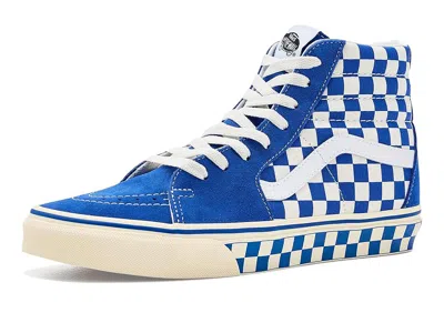 Vans Sk8-hi Shoes Checkerboard Sidewall Classic Blue: Men's 8 - Women's 9.5 Medium