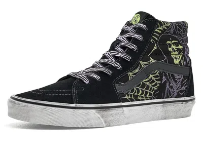 Vans Sk8-hi Shoes Glow In The Dark Black/green Foam: Men's 13 - Women's 14.5 Medium, Canvas/suede