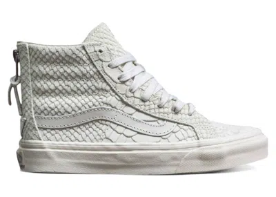 Pre-owned Vans Sk8hi Slim Zip Dx Mono Python (women's) Sneakers In Gray/angora
