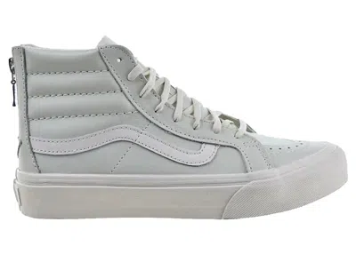 Pre-owned Vans Sk8hi Slim Zip Leather (women's) Sneakers In Zephyr Blue