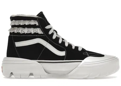 Pre-owned Vans Sk8hi Tapered Modular Sandy Liang Lace Trim Sneakers In Blcak/true White