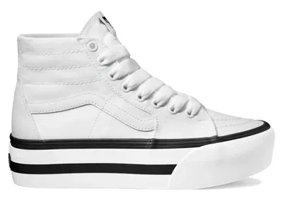 Pre-owned Vans Sk8hi Tapered Stackform (women's) Sneakers In White/black In Multi