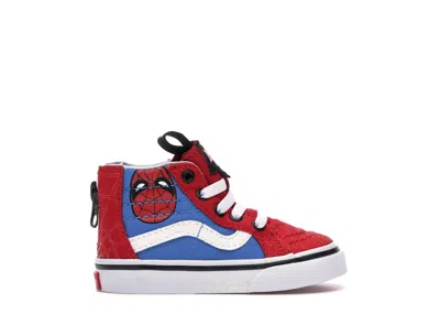 Pre-owned Vans Sk8hi Zip Marvel Spider Man Sneakers In Blue/red In Multi