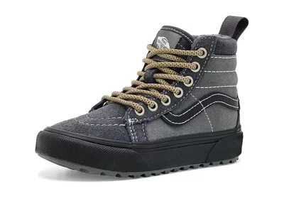 Vans Sk8-hi(r) Insulated (little Kid) Kid's Shoes Charcoal Gray/pewter: 1.5 Little Kid M, Leather