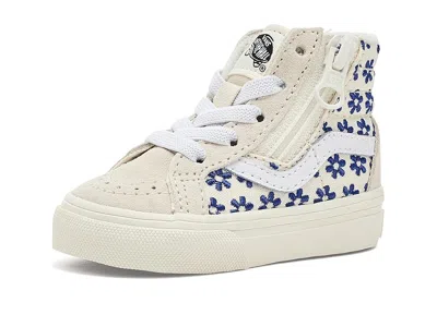 Vans Sk8-hi(r) Reissue Side Zip (infant/toddler) Kid's Shoes Chantilly Floral White/true Blue : 7 Toddler In Multi