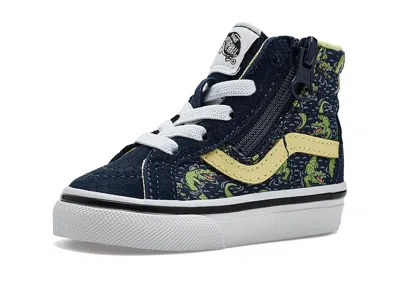 Vans Sk8-hi(r) Reissue Side Zip (infant/toddler) Kid's Shoes Glow Croc Navy/yellow : 8.5 Toddler M, Canva In Multi