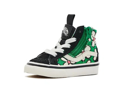 Vans Sk8-hi(r) Reissue Side Zip (infant/toddler) Kid's Shoes Painted Floral Vivid Verdant : 4.5 Toddler M In Multi
