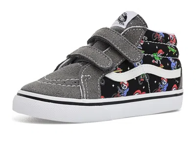 Vans Sk8-mid Reissue V (infant/toddler) Kid's Shoes Glow Bones Pewter/black: 6.5 Toddler M, Canvas/suede In Multi