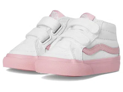 Vans Sk8-mid Reissue V (infant/toddler) Kid's Shoes Pop Outsole Pink/marshmallow: 9.5 Toddler M, Canvas/s In White