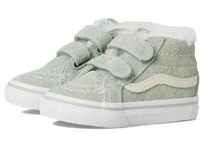Vans Sk8-mid Reissue V (infant/toddler) Kids Shoes Suede Sherpa Gray Olive : 8 Toddler M, Textile/synthet In Multi