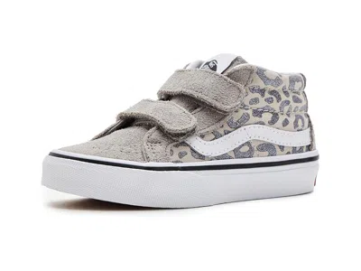 Vans Sk8-mid Reissue V (little Kid) Kid's Shoes Leopard Glitter Gray : 10.5 Little Kid M, Leather/canvas