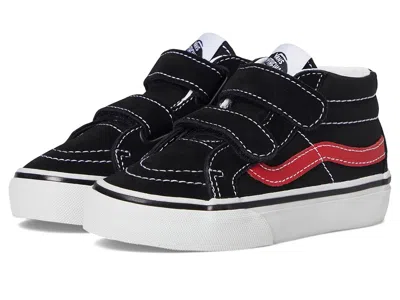 Vans Sk8-mid Reissue V (little Kid) Kid's Shoes Retro Pop Black/red : 12.5 Little Kid M, Leather/canvas