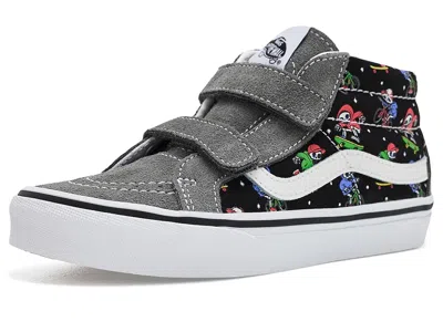 Vans Sk8-mid Reissue V (little Kid) Kids Shoes Glow Bones Pewter/black: 2 Little Kid M, Canvas/suede