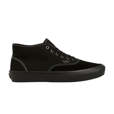 Pre-owned Vans Skate Authentic Mid 'blackout'