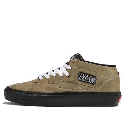 Vans Skate Half Cab 'suede Olive' In Brown