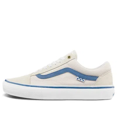 Vans Skate Old Skool 'raw Canvas Blue' In White