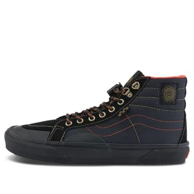 Vans Skate Sk8-hi Reissue X Spitfire Wheels 'black Flame' In Blue
